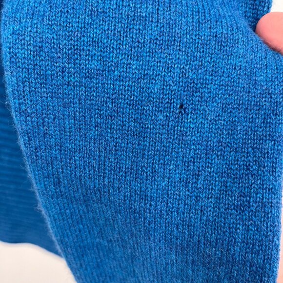Griffen Cashmere Long Sleeve Sweater Size L Teal Blue Boat Neck Knit Pullover - Picture 6 of 10